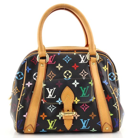 Priscilla Monogram Multicolor Black Handbag - Picture 1 of 7